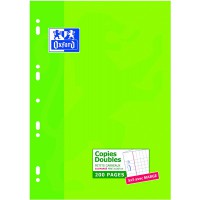 Lot de 5 : Oxford Scolaire 100105678 Feuilles A4 doubles petits carreaux 200 pages Blanc