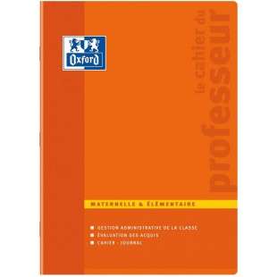 Oxford Enseignants Cahier de Professeur Maternelle et Elementaire 24 x 32 cm 100 Pages Couleurs Aleatoires - Cahier de Bord