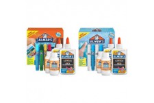 Elmer's Kit de Base pour Slime, Colle Transparente PVA, stylos Colle pailletee, Lot de 8 Produits & Elmer's kit pour Slime givre