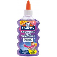 Elmer's colle pailletee, violette, lavable et adaptee aux enfants, 177 ml - Parfaite pour fabriquer du slime