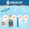 Elmer's kit pour slime givre, colle transparente, stylos colle pailletee + liquide magique activateur, lot de 8 produits