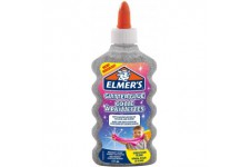 Elmer's colle pailletee, argent, lavable et adaptee aux enfants, 177 ml - Parfaite pour fabriquer du slime