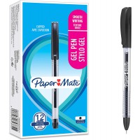 Lot de 12 : Paper Mate stylos a encre gel, pointe ultrafine (0,5mm), noir