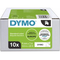 etiquettes autocollantes DYMO Authentic D1, rouleau de 9 mm x 7 m, impression en noir sur fond blanc, pour imprimantes LabelMana