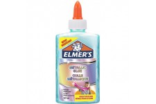 Elmer's colle PVA metallique | Ideale pour fabriquer du slime | Lavable | Bleu canard | 147 ml | 1 unite