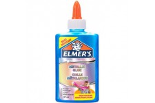 Elmer's colle PVA metallique | Ideale pour fabriquer du slime | Lavable | Bleu | 147 ml | 1 unite