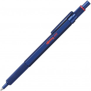 rOtring 600 stylo bille, pointe moyenne, encre bleue, corps Bleu, rechargeable