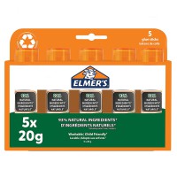 Elmer's Batons de colle pure | 93 % d'ingredients naturels | Plastique 100 % recycle | Ideal pour les ecoles et le b