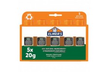 Elmer's Batons de colle pure | 93 % d'ingredients naturels | Plastique 100 % recycle | Ideal pour les ecoles et le b
