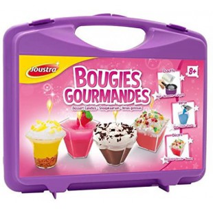 Joustra Mallette Gourmandes Loisirs Creatifs pour Enfants des 8 ans-Activite Manuelle Fabrique des Bougies de Cire Desserts Cupc