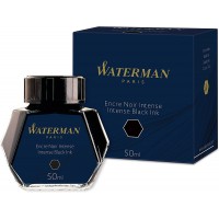 Waterman encre pour stylo plume | flacon d'encre Noir Intense | bouteille de 50 ml