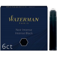 Waterman cartouches d'encre pour stylo plume | format standard international « petit » | couleur Noir Intense | boit