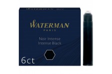 Waterman cartouches d'encre pour stylo plume | format standard international « petit » | couleur Noir Intense | boit