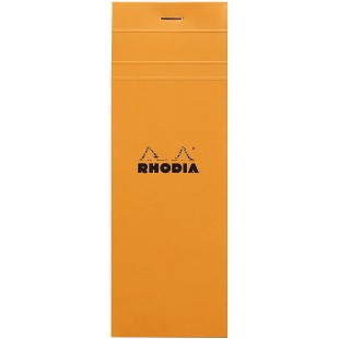 RHODIA 8200C - Bloc-Notes Agrafe N°8 Shopping Orange - 7,4x21 cm - Petits Carreaux - 80 Feuilles Detachables - Papier Clairefont