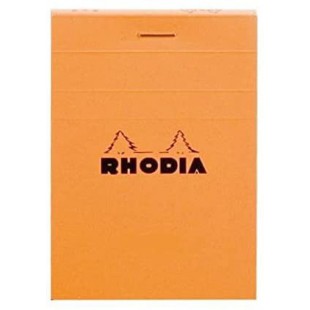 RHODIA Blocs ORANGE N°11 7,4x10,5 80F agrafees 80g Q.5x5