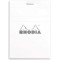 RHODIA 11201C - Bloc-Notes Agrafe N°11 White - A7 - Petits Carreaux - 80 Feuilles Detachables - Papier Clairefontaine Blanc 80G 