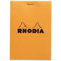 Bloc agrafe Rhodia ORANGE « Le Carré » 14.8x14.8cm 80 feuilles Q.5x5 80g