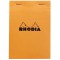 RHODIA 13200C - Bloc-Notes Agrafe N°13 Orange - A6 - Petits Carreaux - 80 Feuilles Detachables - Papier Clairefontaine 80G - Cou