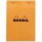 RHODIA 13200C - Bloc-Notes Agrafe N°13 Orange - A6 - Petits Carreaux - 80 Feuilles Detachables - Papier Clairefontaine 80G - Cou