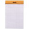 RHODIA 14200C - Bloc-Notes Agrafe N°14 Orange - 11x17 cm - Petits Carreaux - 80 Feuilles Detachables - Papier Clairefontaine Bla