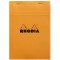 RHODIA 16200C - Bloc-Notes Agrafe N°16 Orange - A5 - Petits Carreaux - 80 Feuilles Detachables - Papier Clairefontaine 80G - Cou