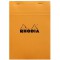 RHODIA 16200C - Bloc-Notes Agrafe N°16 Orange - A5 - Petits Carreaux - 80 Feuilles Detachables - Papier Clairefontaine 80G - Cou