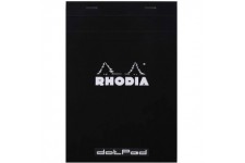 RHODIA 16559C - Bloc-Notes Agrafe Dotpad N°16 Black - A5 - Pointilles Dot - 80 Feuilles Detachables - Papier Clairef