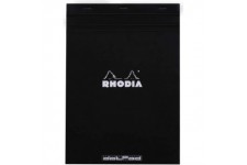 RHODIA 18559C - Bloc-Notes Agrafe Dotpad N°18 Black - A4 - Pointilles Dot - 80 Feuilles Detachables - Papier Clairefontaine Blan