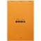 RHODIA 19000C - Bloc-Notes Agrafe N°19 Orange - A4+ - 80 Feuilles Detachables - Papier Clairefontaine Uni Blanc 80 g/m - Couvert