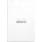 RHODIA 19201C - Bloc-Notes Agrafe N°19 White - A4+ - Petits Carreaux - 80 Feuilles Detachables - Papier Clairefontaine 80G - Cou