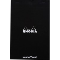 RHODIA 19559Amzc - Bloc-Notes Agrafe Dotpad N°19 Black - A4+ - Pointilles Dot - 80 Feuilles Detachables - Papier Clairefontaine 