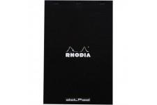 RHODIA 19559Amzc - Bloc-Notes Agrafe Dotpad N°19 Black - A4+ - Pointilles Dot - 80 Feuilles Detachables - Papier Clairefontaine 