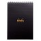 RHODIA 19920C - Bloc-Notes a  Spirale (Reliure Integrale) Notepad Noir A4 | Petits Carreaux | 80 Feuilles Detachables - Papier C