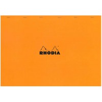 RHODIA 38200C - Bloc-Notes Agrafe N°38 Orange - A3 - Petits Carreaux - 80 Feuilles Detachables - Papier Clairefontain