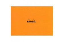 RHODIA 38200C - Bloc-Notes Agrafe N°38 Orange - A3 - Petits Carreaux - 80 Feuilles Detachables - Papier Clairefontain