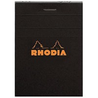 RHODIA Lot de 3 Blocs noir N°11 7,4x10,5cm 80 feuilles agrafees 80g Q.5x5