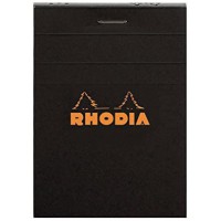 RHODIA Blocs noir N°11 7,4x10,5cm 80 feuilles agrafees 80g Q.5x5