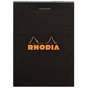 RHODIA Blocs noir N°11 7,4x10,5cm 80 feuilles agrafees 80g Q.5x5