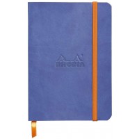 RHODIA 117308C - Carnet Souple Saphir - A6 - Ligne - 144 pages - Papier Clairefontaine Ivoire 90 g/m - Marque-Page, Fermeture el