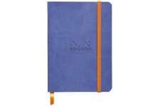 RHODIA 117308C - Carnet Souple Saphir - A6 - Ligne - 144 pages - Papier Clairefontaine Ivoire 90 g/m - Marque-Page, Fermeture el