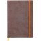 RHODIA 117403C - Carnet Souple Chocolat - A5 - Ligne - 160 pages - Papier Clairefontaine Ivoire 90 g/m - Marque-Page, Fermeture 