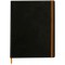 RHODIA 117702C - Cahier Souple Noir - A4+ - Ligne - 160 pages Detachables - Papier Clairefontaine Ivoire 90 g/m - Marque-Page, F