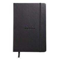 RHODIA 118769C - Carnet Rigide Webnotebook Noir - A5 - Pointilles Dot - 192 pages - Papier Clairefontaine Ivoire 90 g/m - Marque