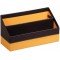 RHODIA 118846C - Porte-Courrier Noir - 25x10x14 cm - Piqures Sellier Orange - Exterieur Simili Cuir - Collection Home Office Rho