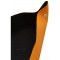 RHODIA 118850C - Vide-Poche Reversible Noir - 12x12x4,5 cm - Piqures Sellier Orange, Coins Aimantes - Simili Cuir - Collection H