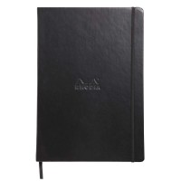 RHODIA 118869C - Cahier Rigide Webnotebook Noir - A4 - Pointilles Dot - 192 pages - Papier Clairefontaine Ivoire 90 g/m - Marque