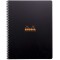 RHODIA 119901C - Cahier a  Spirale (Reliure Integrale) Noir A4+ | Ligne | 160 pages Detachables Perf. 9 Trous - Papier Clairefon