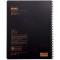 RHODIA 119901C - Cahier a  Spirale (Reliure Integrale) Noir A4+ | Ligne | 160 pages Detachables Perf. 9 Trous - Papier Clairefon