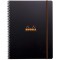RHODIA 119930C - Cahier a  Spirale (Reliure Integrale) Probook Noir A4+|Petits Carreaux|160 pages Detachables Perf. 4 Trous|Papi