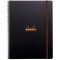 RHODIA 119931C - Cahier a  Spirale (Reliure Integrale) Probook Noir A4+ | Ligne | 160 pages Detachables Perf. 4 Trous - Papier C